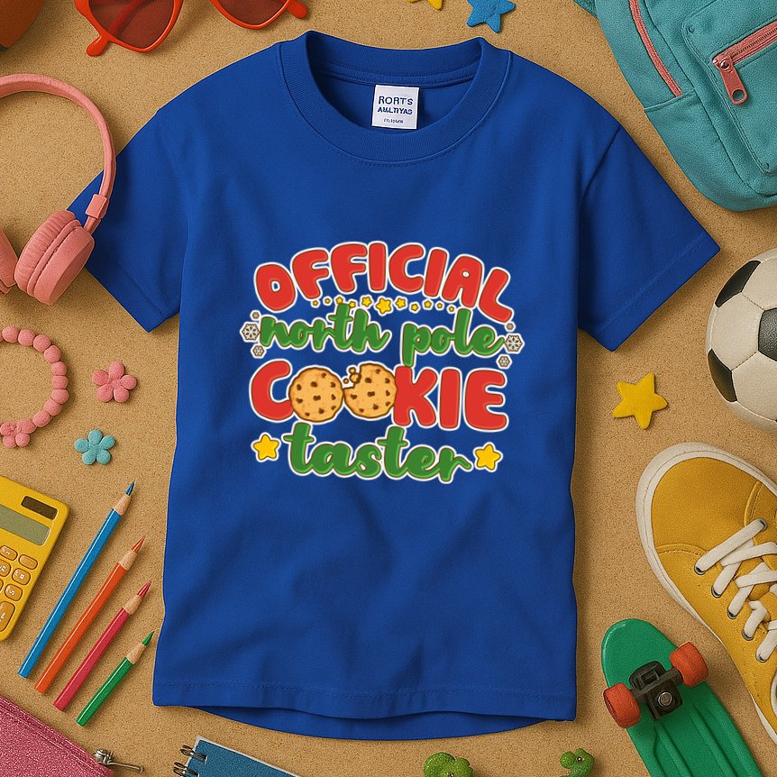 Christmas Official North Pole Cookie Taster Kids T-Shirt