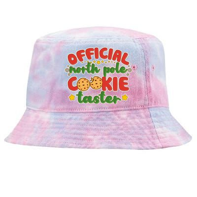 Christmas Official North Pole Cookie Taster Tie-Dyed Bucket Hat