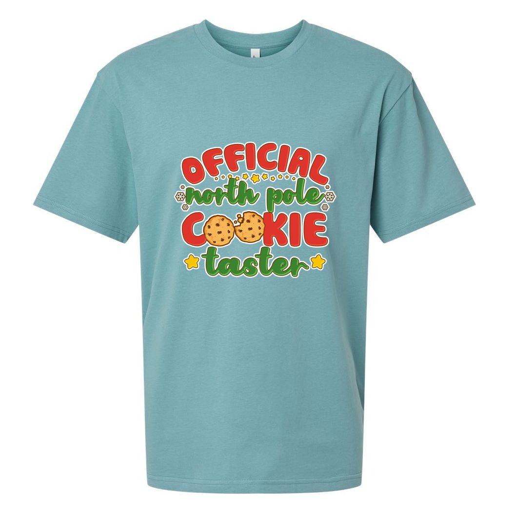 Christmas Official North Pole Cookie Taster Sueded Cloud Jersey T-Shirt