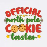 Christmas Official North Pole Cookie Taster Garment-Dyed Sweatshirt