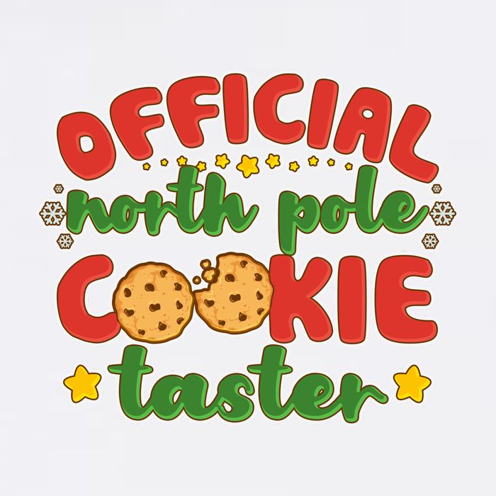 Christmas Official North Pole Cookie Taster Garment-Dyed Sweatshirt