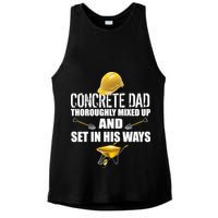 Concrete Dad Mixed Up And Set In His Ways Ladies PosiCharge Tri-Blend Wicking Tank