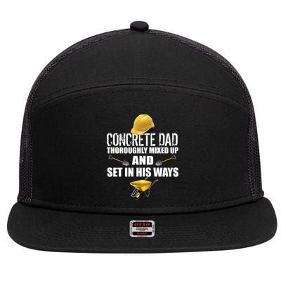 Concrete Dad Mixed Up And Set In His Ways 7 Panel Mesh Trucker Snapback Hat