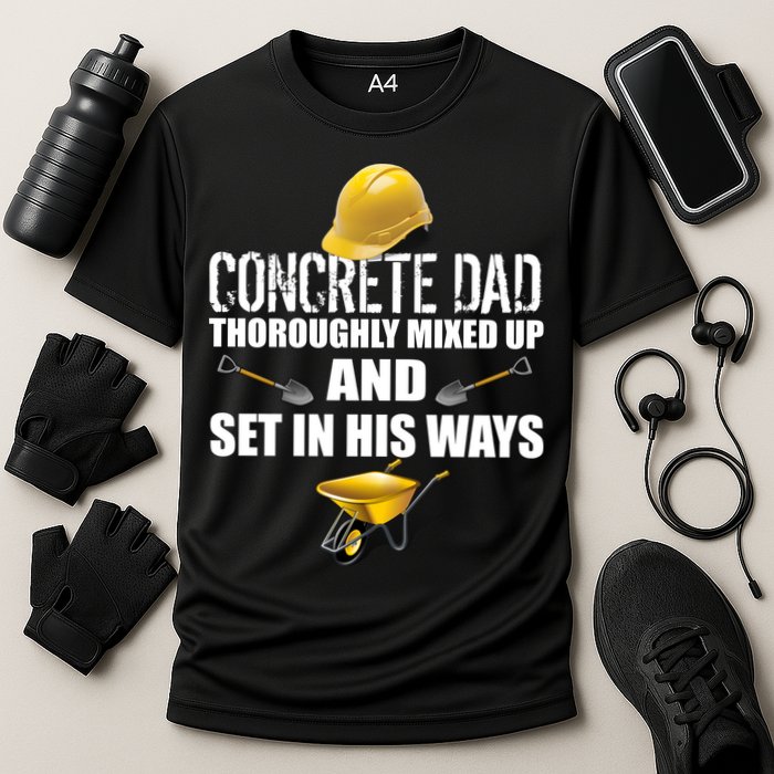 Concrete Dad Mixed Up And Set In His Ways Performance Shirt