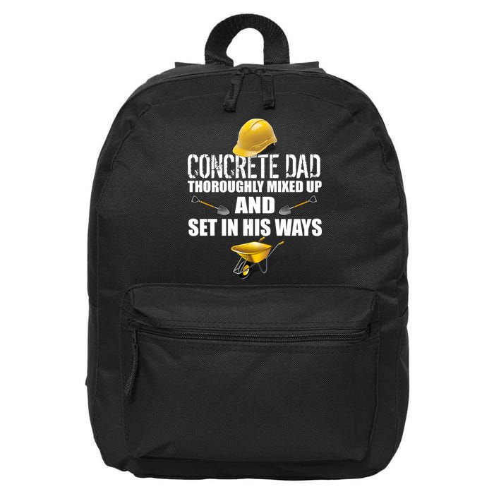Concrete Dad Mixed Up And Set In His Ways 16 in Basic Backpack