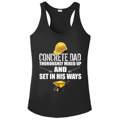 Concrete Dad Mixed Up And Set In His Ways Ladies PosiCharge Competitor Racerback Tank