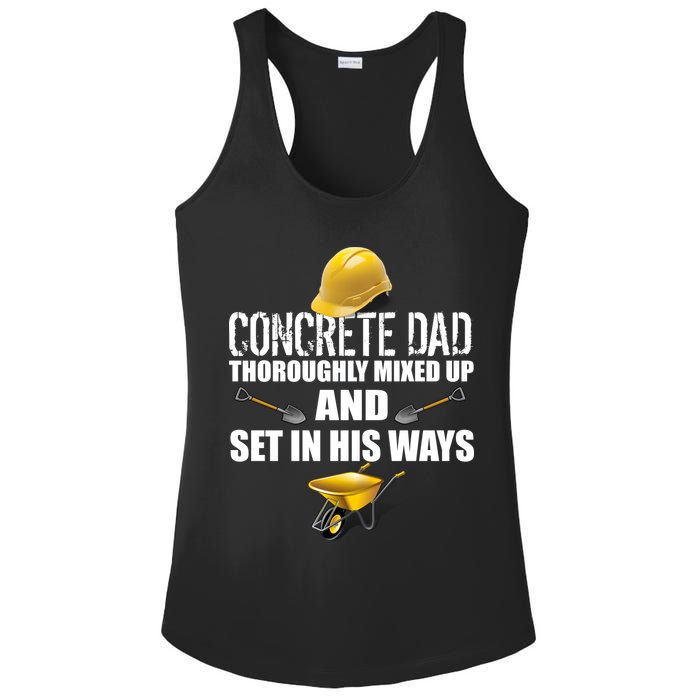 Concrete Dad Mixed Up And Set In His Ways Ladies PosiCharge Competitor Racerback Tank