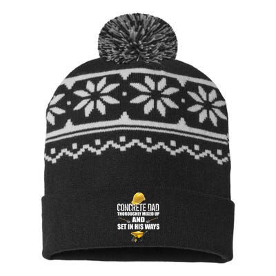 Concrete Dad Mixed Up And Set In His Ways USA-Made Snowflake Beanie