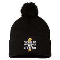 Concrete Dad Mixed Up And Set In His Ways Pom Pom 12in Knit Beanie