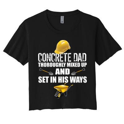 Concrete Dad Mixed Up And Set In His Ways Crop Top