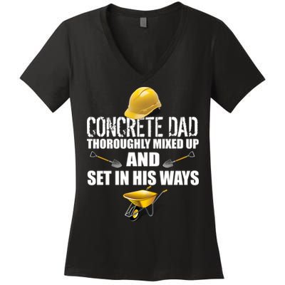 Concrete Dad Mixed Up And Set In His Ways Women's V-Neck T-Shirt