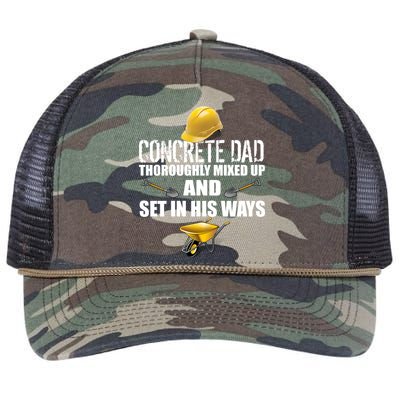 Concrete Dad Mixed Up And Set In His Ways Retro Rope Trucker Hat Cap