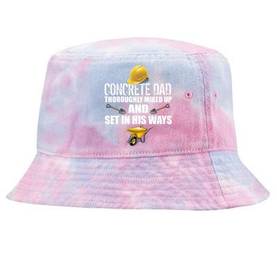 Concrete Dad Mixed Up And Set In His Ways Tie-Dyed Bucket Hat