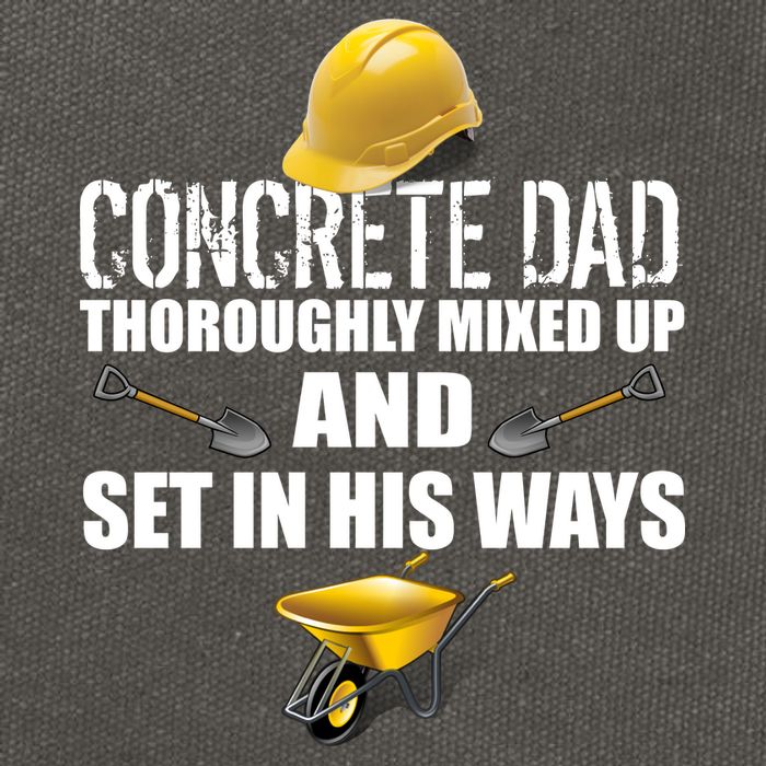 Concrete Dad Mixed Up And Set In His Ways Cotton Canvas Backpack