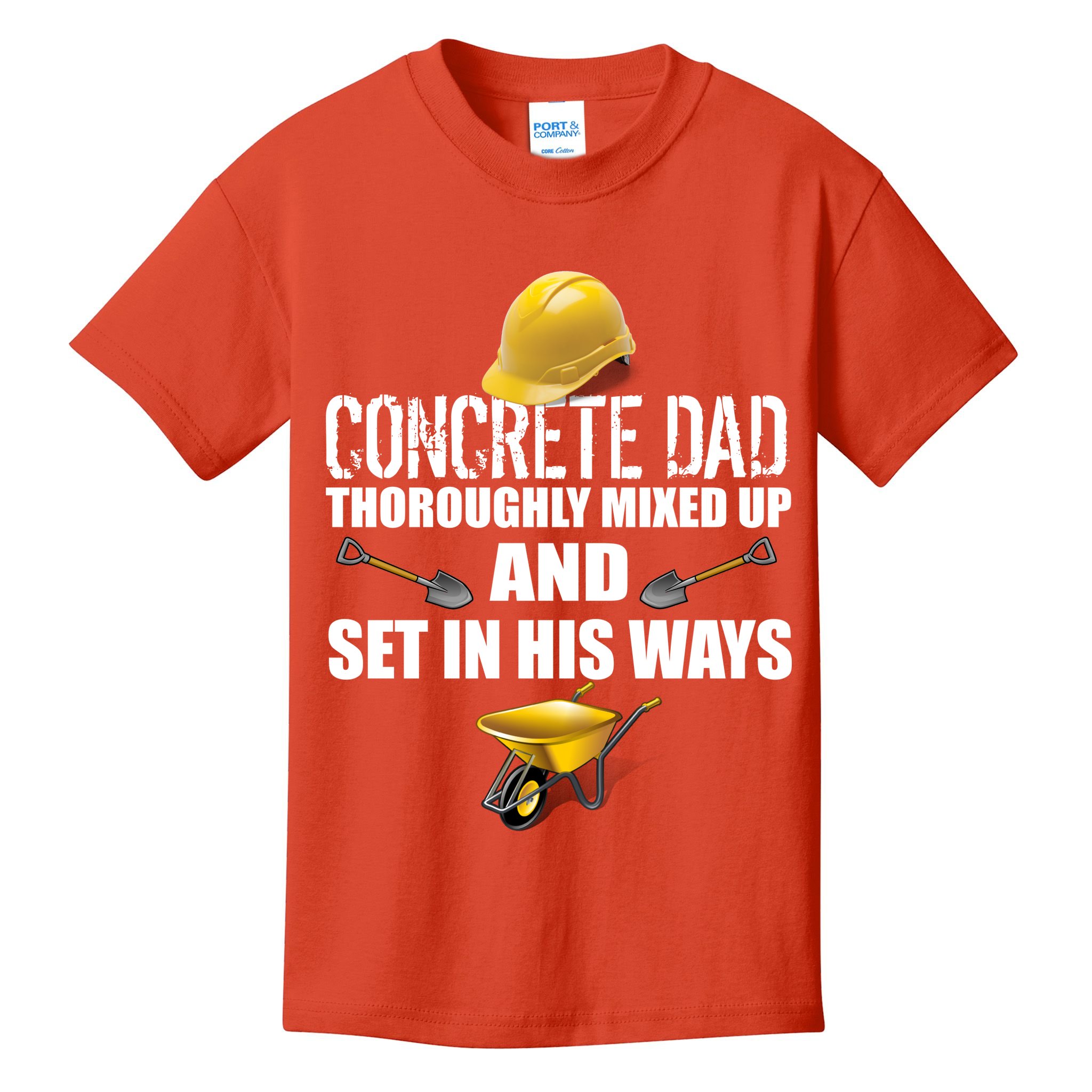 Concrete Dad Mixed Up And Set In His Ways Kids T-Shirt