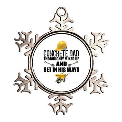 Concrete Dad Mixed Up And Set In His Ways Metallic Star Ornament