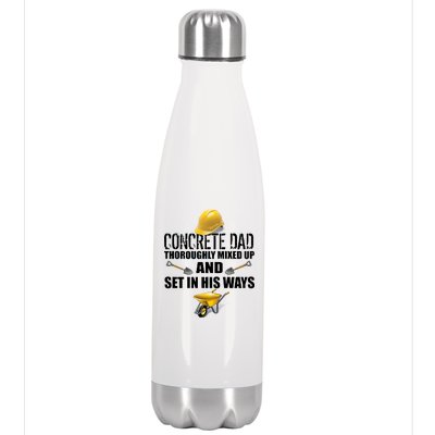 Concrete Dad Mixed Up And Set In His Ways Stainless Steel Insulated Water Bottle