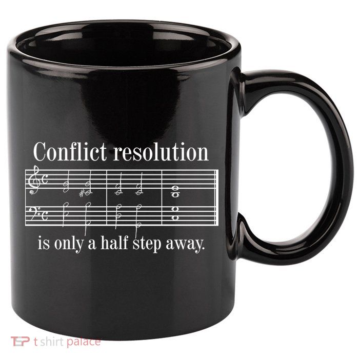 Conflict Resolution Is Only A Half Step Away 11oz C Handle Ceramic Mug