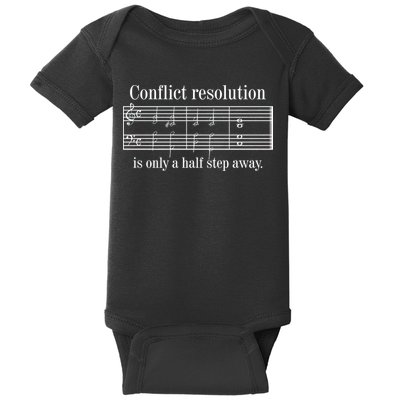 Conflict Resolution Is Only A Half Step Away Baby Bodysuit
