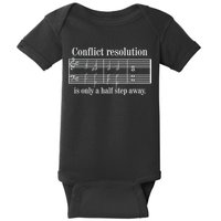 Conflict Resolution Is Only A Half Step Away Baby Bodysuit