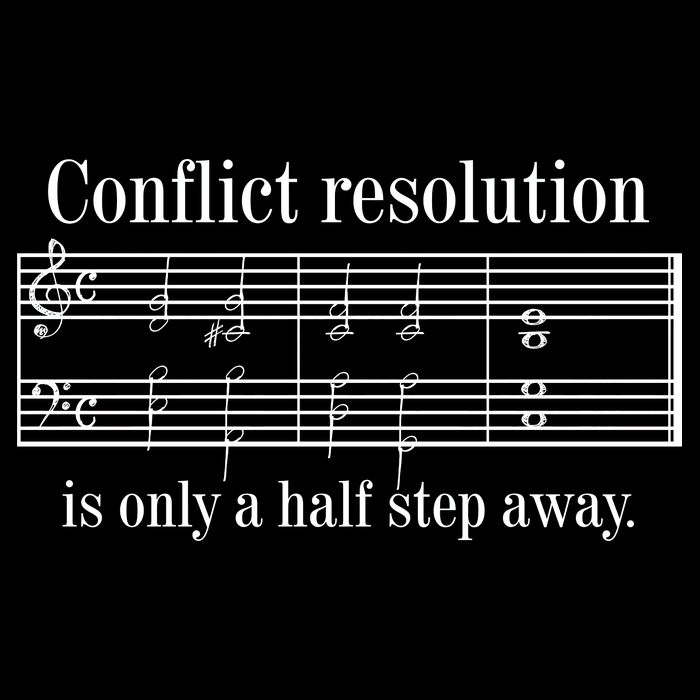 Conflict Resolution Is Only A Half Step Away Baby Bodysuit