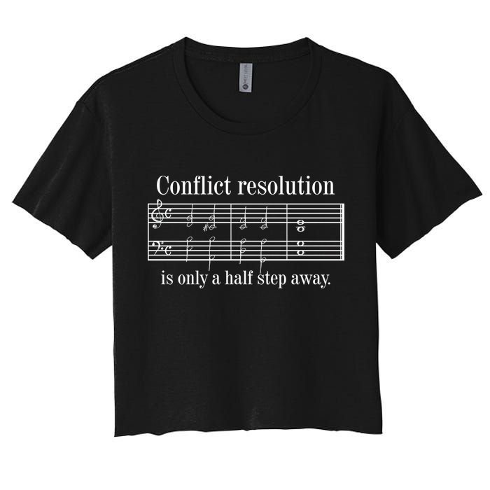 Conflict Resolution Is Only A Half Step Away Crop Top