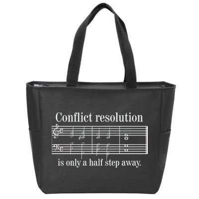 Conflict Resolution Is Only A Half Step Away Zip Tote Bag