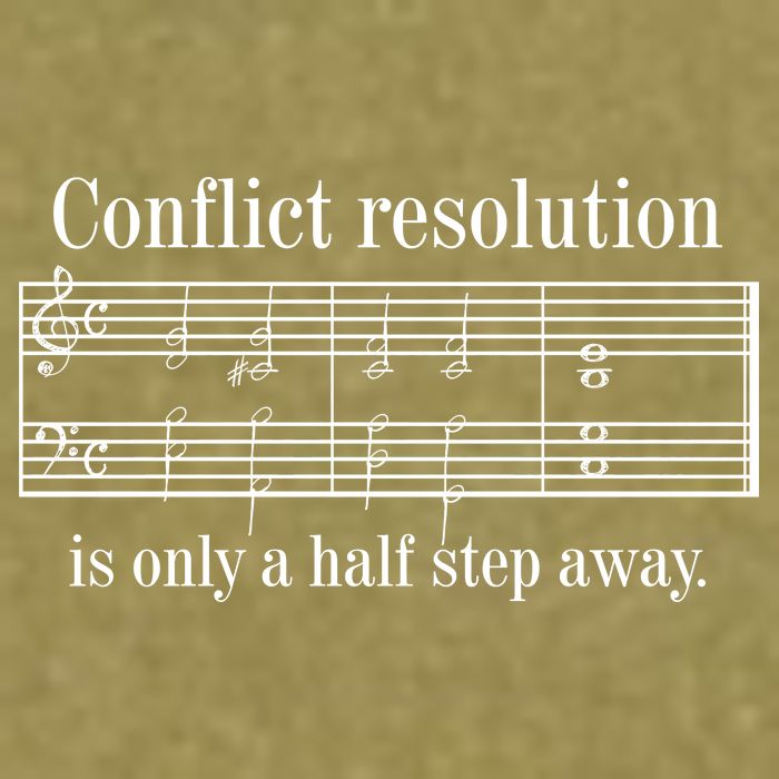 Conflict Resolution Is Only A Half Step Away Garment-Dyed Women's Muscle Tee