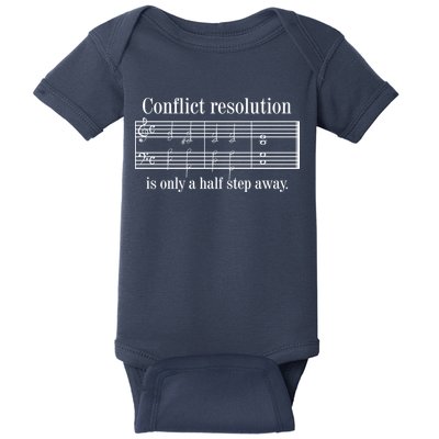 Conflict Resolution Is Only A Half Step Away Baby Bodysuit