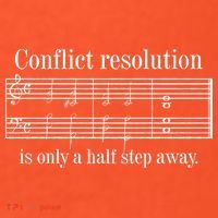 Conflict Resolution Is Only A Half Step Away Poster