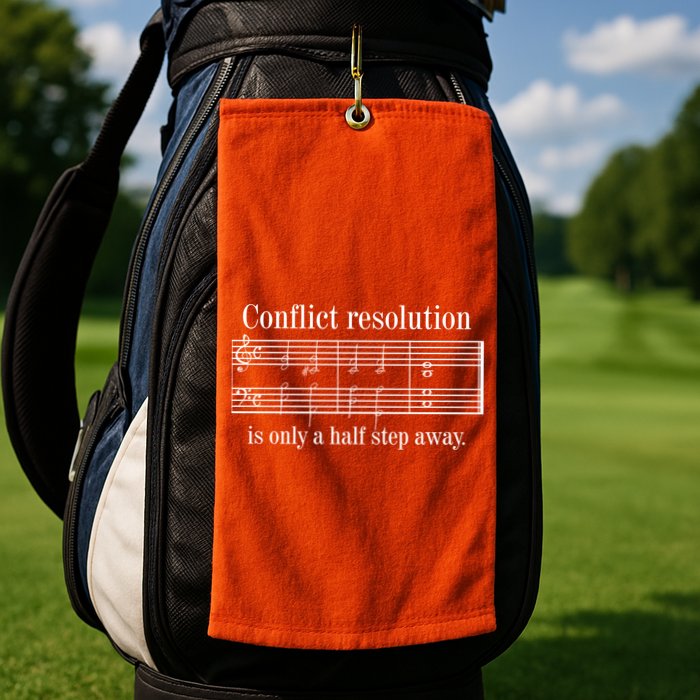 Conflict Resolution Is Only A Half Step Away Golf Towel