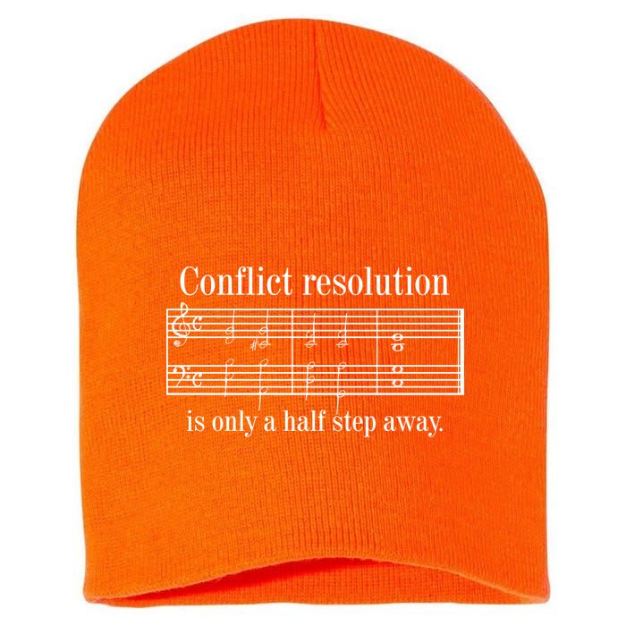 Conflict Resolution Is Only A Half Step Away Short Acrylic Beanie