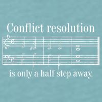 Conflict Resolution Is Only A Half Step Away Sueded Cloud Jersey T-Shirt