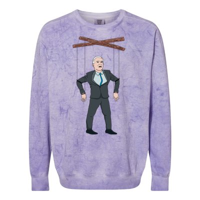 Confused Anti Joe Biden Puppet Funny Colorblast Crewneck Sweatshirt