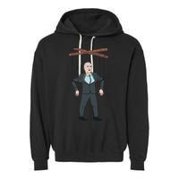 Confused Anti Joe Biden Puppet Funny Garment-Dyed Fleece Hoodie