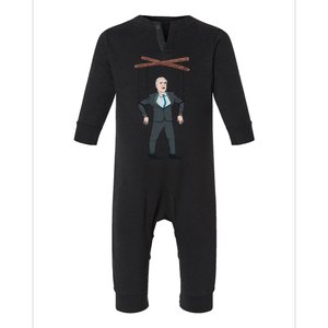 Confused Anti Joe Biden Puppet Funny Infant Fleece One Piece