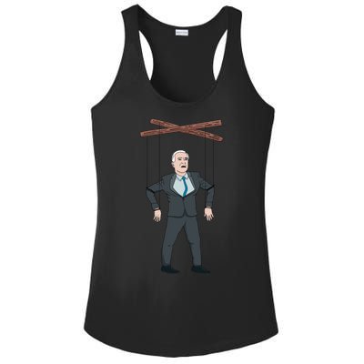 Confused Anti Joe Biden Puppet Funny Ladies PosiCharge Competitor Racerback Tank