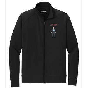 Confused Anti Joe Biden Puppet Funny Stretch Full-Zip Cadet Jacket