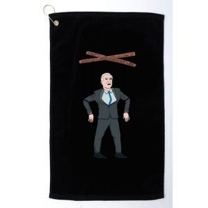 Confused Anti Joe Biden Puppet Funny Platinum Collection Golf Towel