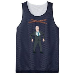 Confused Anti Joe Biden Puppet Funny Mesh Reversible Basketball Jersey Tank