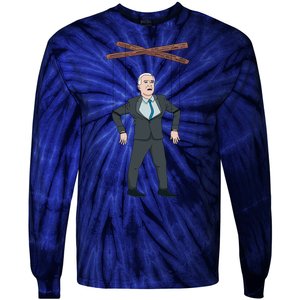 Confused Anti Joe Biden Puppet Funny Tie-Dye Long Sleeve Shirt