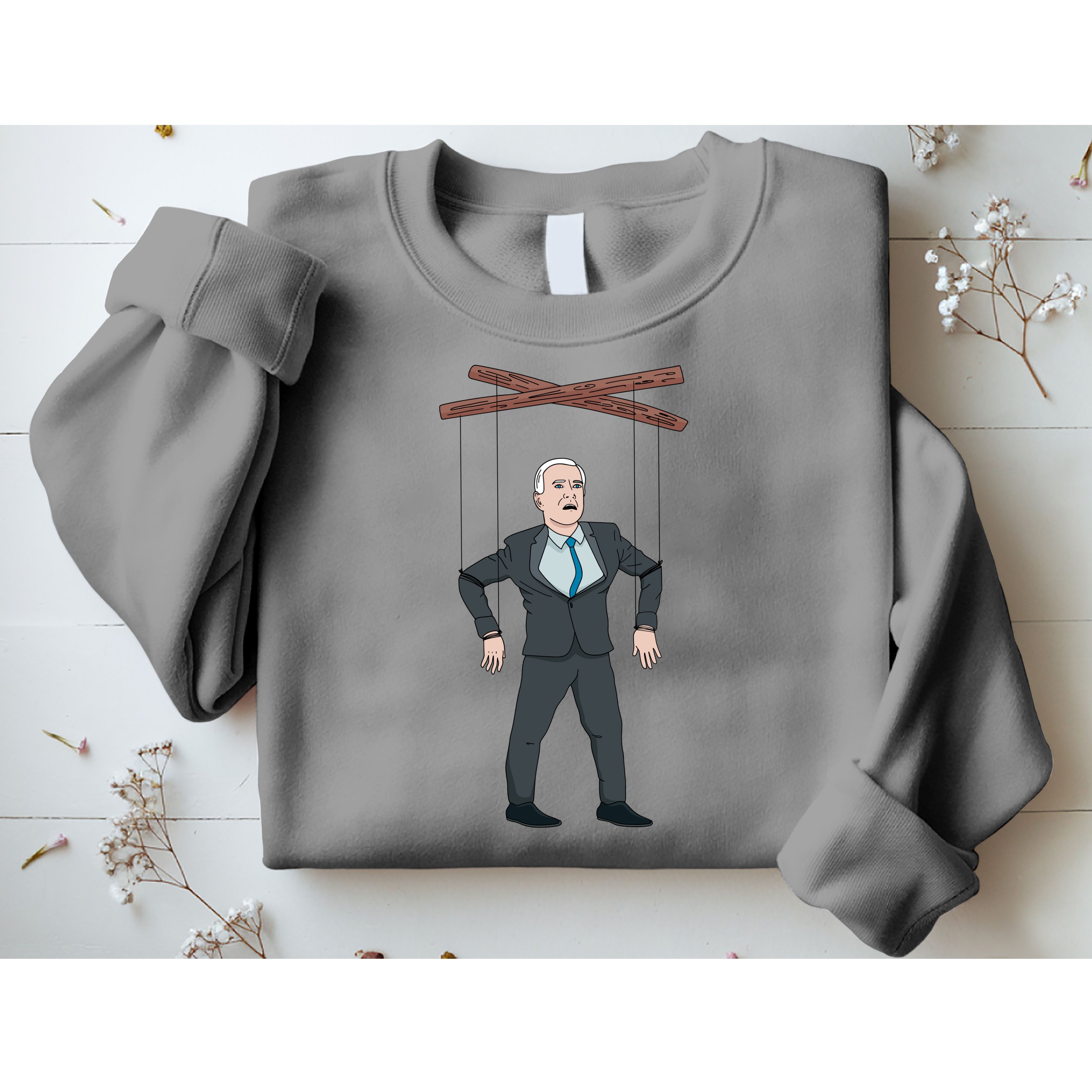 Confused Anti Joe Biden Puppet Funny Sweatshirt