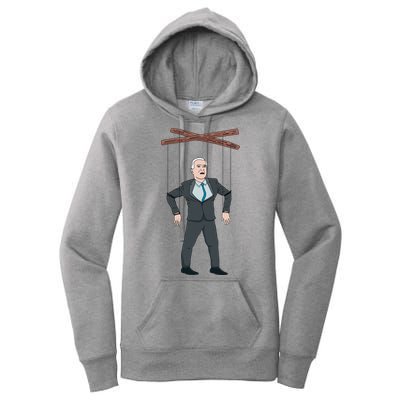 Confused Anti Joe Biden Puppet Funny Women's Pullover Hoodie
