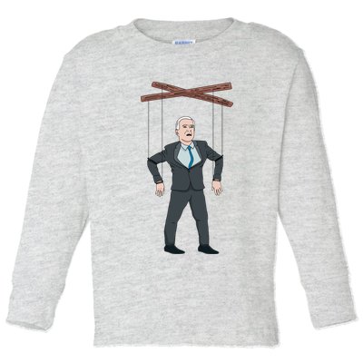 Confused Anti Joe Biden Puppet Funny Toddler Long Sleeve Shirt