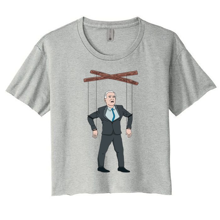 Confused Anti Joe Biden Puppet Funny Crop Top