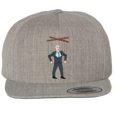 Confused Anti Joe Biden Puppet Funny Wool Snapback Cap