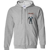 Confused Anti Joe Biden Puppet Funny Full Zip Hoodie