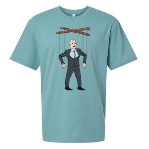 Confused Anti Joe Biden Puppet Funny Sueded Cloud Jersey T-Shirt