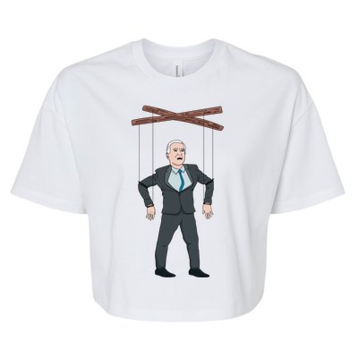 Confused Anti Joe Biden Puppet Funny Bella+Canvas Jersey Crop Tee