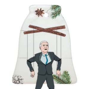 Confused Anti Joe Biden Puppet Funny Ceramic Bell Ornament